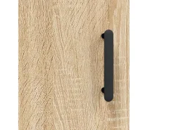 Aparador alto madera contrachapada color roble 69,5x34x180 cm