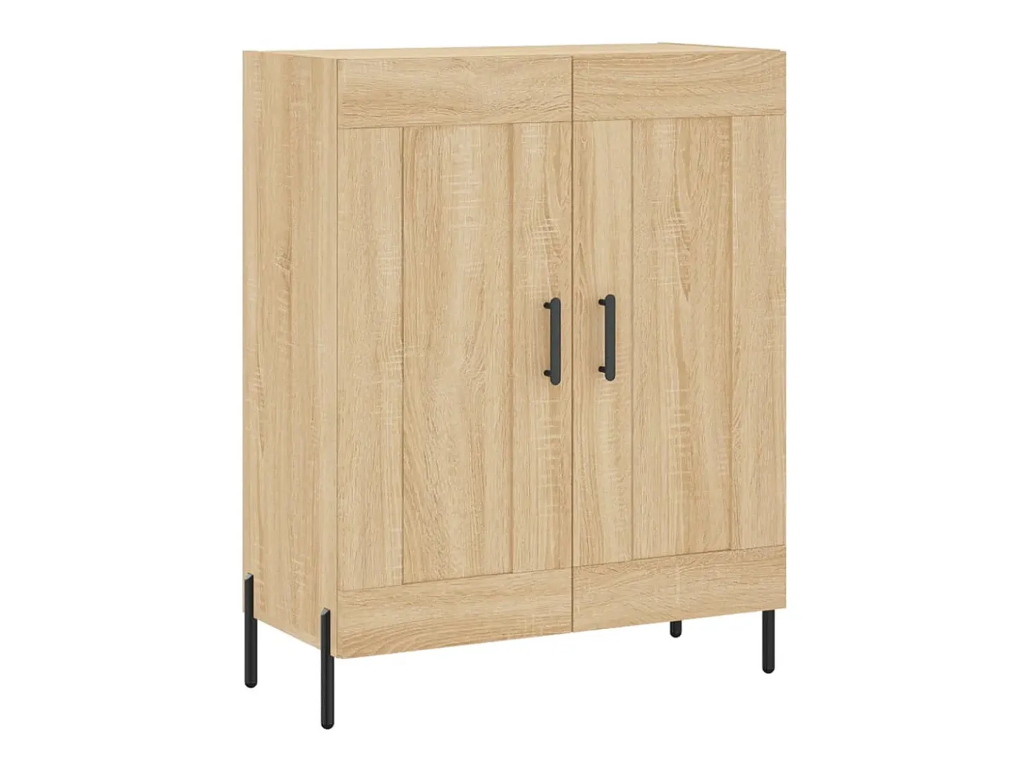 Aparador alto madera contrachapada color roble 69,5x34x180 cm
