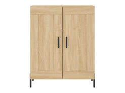 Aparador alto madera contrachapada color roble 69,5x34x180 cm