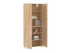 Aparador alto madera contrachapada color roble 69,5x34x180 cm ES59730