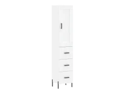 Aparador alto madera contrachapada blanco 34,5x34x180 cm ES33187