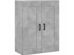 Aparador alto madera contrachapada gris hormigón 69,5x34x180 cm ES94558