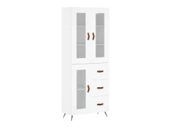 Aparador alto madera contrachapada blanco 69,5x34x180 cm ES17588