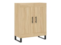 Aparador alto madera contrachapada color roble 69,5x34x180 cm
