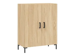 Aparador alto madera contrachapada color roble 69,5x34x180 cm