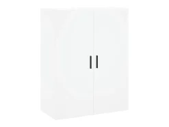 Aparador alto madera contrachapada blanco 69,5x34x180 cm ES30816
