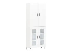 Aparador alto madera contrachapada blanco 69,5x34x180 cm ES30816
