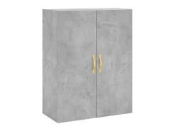 Aparador alto madera contrachapada gris hormigón 69,5x34x180 cm ES69695
