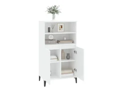Aparador alto madera contrachapada blanco 60x36x110 cm