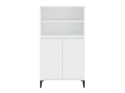 Aparador alto madera contrachapada blanco 60x36x110 cm