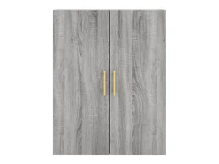 Aparador alto madera contrachapada gris sonoma 69,5x34x180 cm