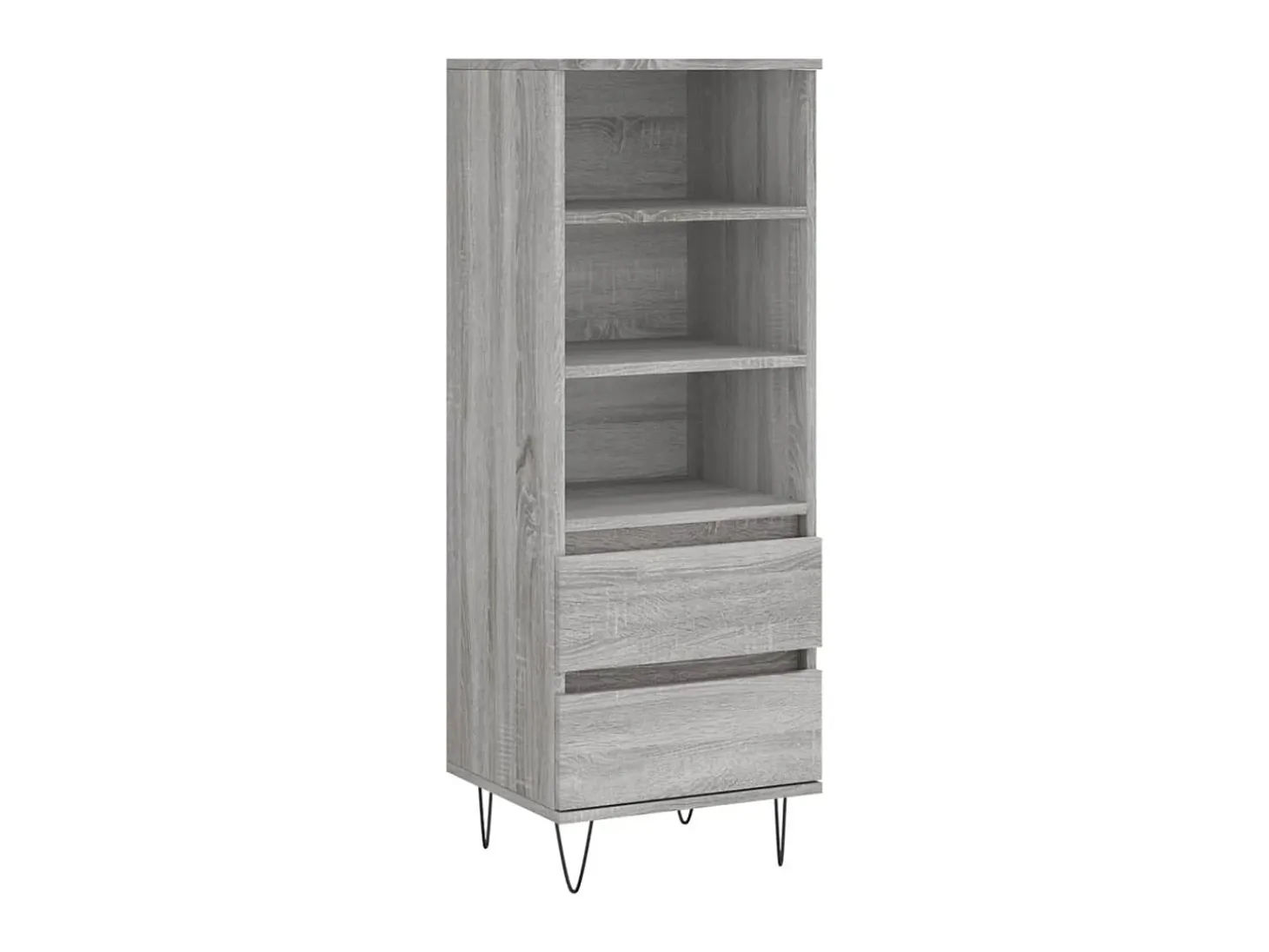 Aparador alto madera contrachapada gris Sonoma 40x36x110 cm ES44629