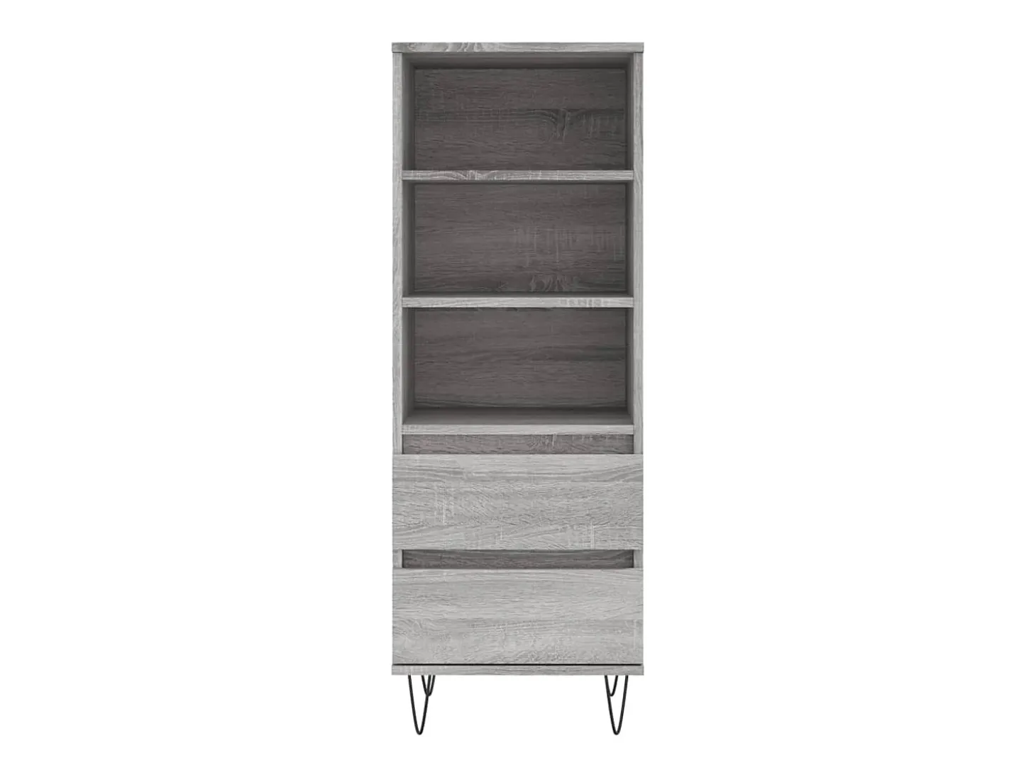 Aparador alto madera contrachapada gris Sonoma 40x36x110 cm ES44629