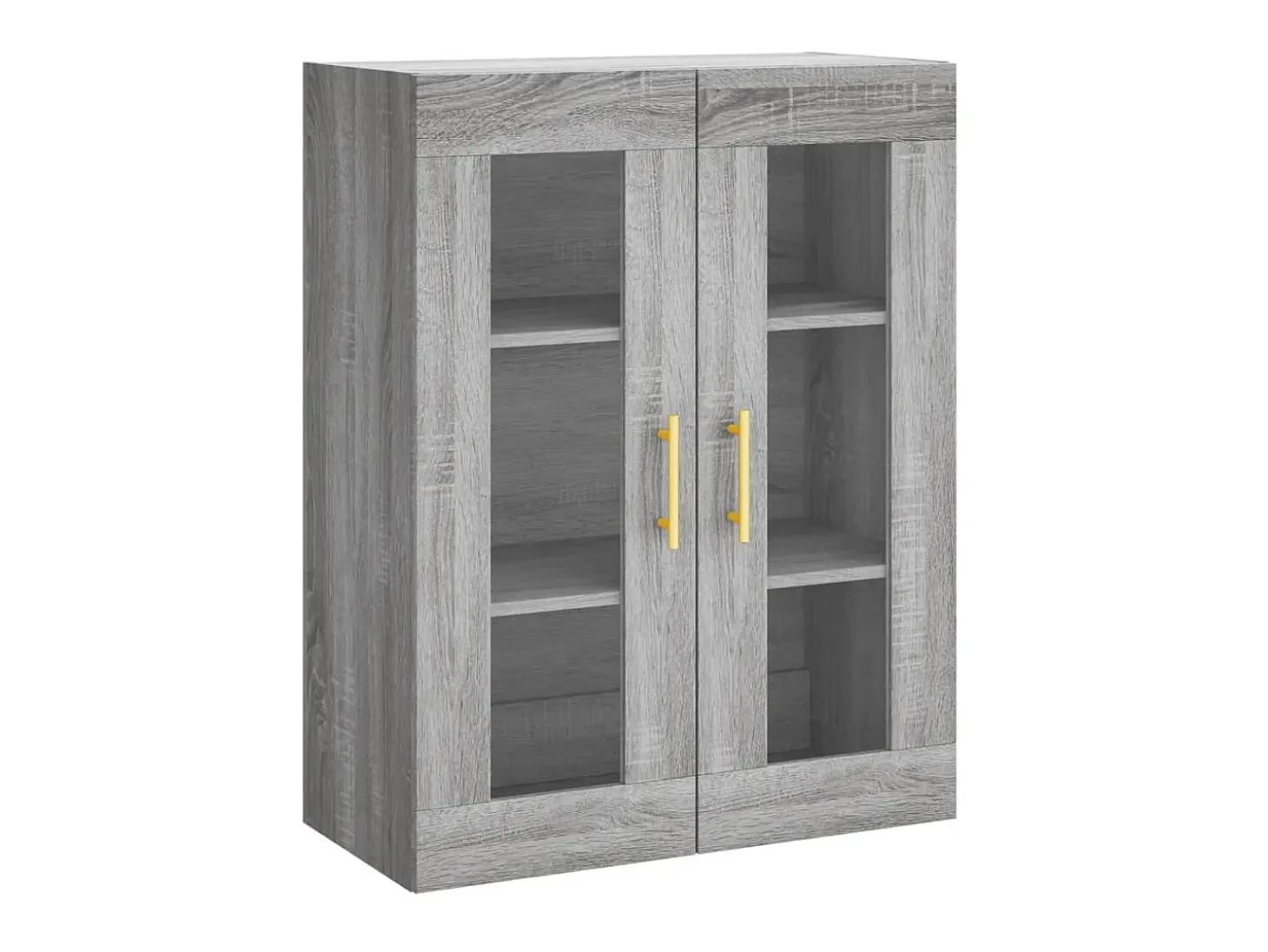 Aparador alto madera contrachapada gris sonoma 69,5x34x180 cm ES34653