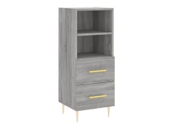 Aparador alto madera contrachapada gris Sonoma 34,5x34x180 cm