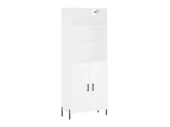 Aparador alto madera contrachapada blanco 69,5x34x180 cm ES58992