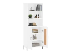 Aparador alto madera contrachapada blanco 69,5x34x180 cm ES58992