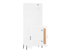 Aparador alto madera contrachapada blanco 69,5x34x180 cm ES58992