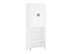 Aparador alto madera contrachapada blanco 69,5x34x180 cm ES60220