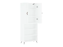 Aparador alto madera contrachapada blanco 69,5x34x180 cm ES60220