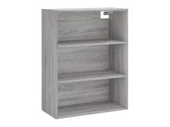 Aparador alto madera contrachapada gris sonoma 69,5x34x180 cm ES80404