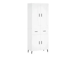 Aparador alto madera contrachapada blanco 69,5x34x180 cm ES23733