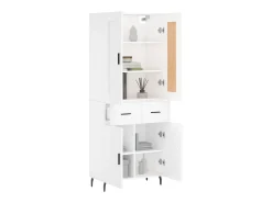 Aparador alto madera contrachapada blanco 69,5x34x180 cm ES23733