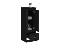 Aparador alto madera contrachapada negro 36x35,5x103,5 cm ES18648