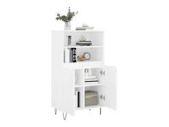 Aparador alto madera contrachapada blanco 60x36x110 cm ES73568
