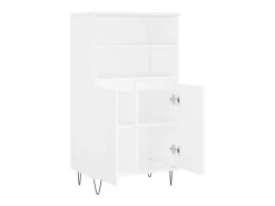 Aparador alto madera contrachapada blanco 60x36x110 cm ES73568