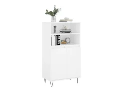 Aparador alto madera contrachapada blanco 60x36x110 cm ES73568