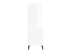 Aparador alto madera contrachapada blanco brillo 60x36x110 cm ES29488