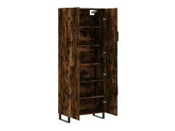 Aparador alto madera contrachapada roble ahumado 69,5x34x180 cm ES98454