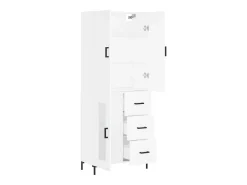 Aparador alto madera contrachapada blanco 69,5x34x180 cm ES95078