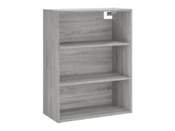 Aparador alto madera contrachapada gris sonoma 69,5x34x180 cm ES41061
