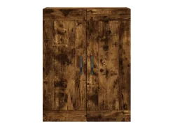 Aparador alto madera contrachapada roble ahumado 69,5x34x180 cm