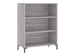 Aparador alto madera contrachapada gris sonoma 69,5x34x180 cm