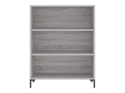 Aparador alto madera contrachapada gris sonoma 69,5x34x180 cm