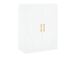 Aparador alto madera contrachapada blanco 69,5x34x180 cm ES51080