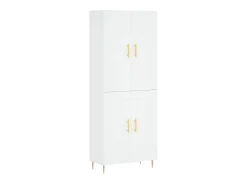 Aparador alto madera contrachapada blanco 69,5x34x180 cm ES51080