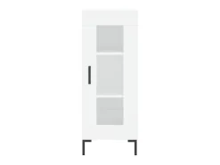 Aparador alto madera contrachapada blanco 34,5x34x180 cm