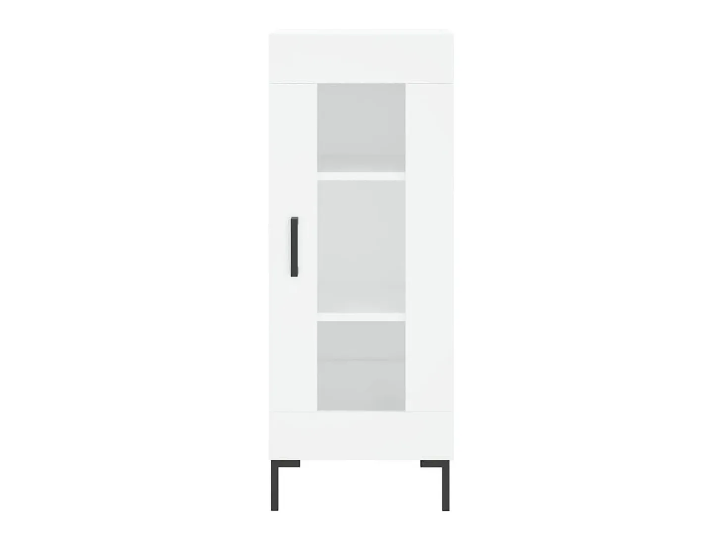 Aparador alto madera contrachapada blanco 34,5x34x180 cm