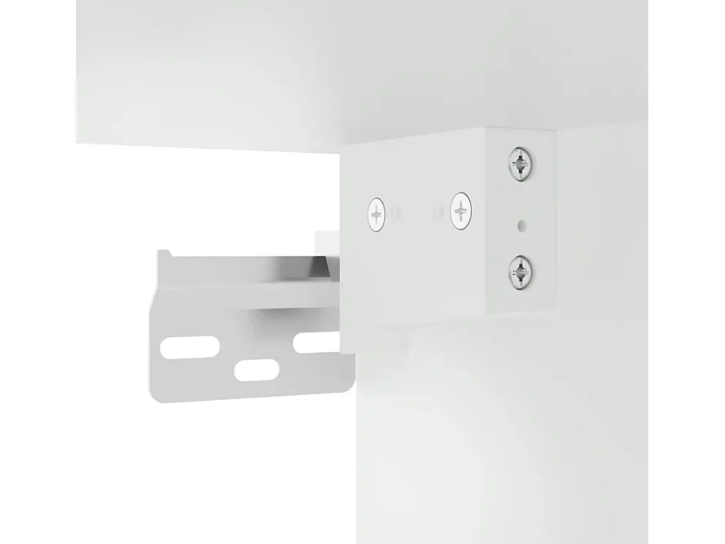 Aparador alto madera contrachapada blanco 34,5x34x180 cm