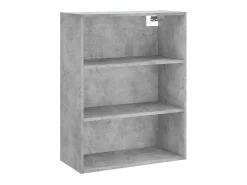 Aparador alto madera contrachapada gris hormigón 69,5x34x180 cm ES68900