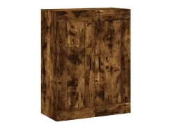 Aparador alto madera contrachapada roble ahumado 69,5x34x180 cm ES60780