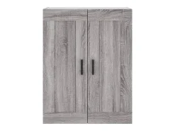 Aparador alto madera contrachapada gris sonoma 69,5x34x180 cm