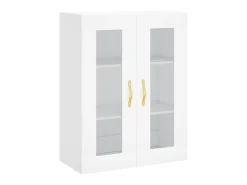 Aparador alto madera contrachapada blanco 69,5x34x180 cm ES20595