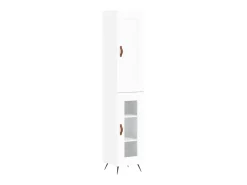 Aparador alto madera contrachapada blanco 34,5x34x180 cm ES54310