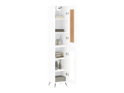 Aparador alto madera contrachapada blanco 34,5x34x180 cm ES54310