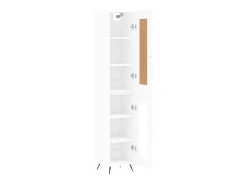 Aparador alto madera contrachapada blanco 34,5x34x180 cm ES54310